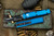 Microtech Ultratech OTF Automatic Knife Blue 3.4\" Drop Point Black Serrated 121-2BL
