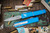 Microtech Ultratech OTF Automatic Knife Blue 3.4\" Dagger Apocalyptic Stonewash 122-10APBL