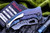 Borka Blades/Mike Bond "Shylock" Knife Frag Pattern Black Hula 3.75" Satin Borka Pattern