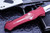 Burn Knives Stingray Red OTF D/A 4" Dagger Hollow Ground Polished