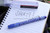 Ti2 Design Techliner Shorty Pen 5" Blue Polynesian Etch Twist Ends Magnetic Cap