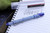 Ti2 Design Techliner Shorty Pen 5" Blue Lazar Etch Twisted Ends Magnetic Cap