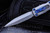 Marfione Custom Dirac 416 Stainless Blue Accents (3.2" D/E Dagger Hand Satin)