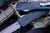 Heretic Knives Manticore X Breakthrough Blue OTF (3.75" Battleworn Recurve)