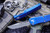 Microtech Troodon Blue OTF (3" Satin Drop Point) 139-4BL