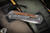 Chris Reeve Knives Small Sebenza 31 Folding Knife Knife Sandblasted Titanium, Natural Canvas Micarta Inlay 3\" MagnaCut Drop Point Stonewash S31-1212