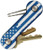 KEYBAR American Flag Blue Aluminum Pocket Key Organizer