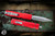 Microtech Dirac OTF Automatic Knife Red 3.0\" Dagger Stonewash Serrated  225-12RD
