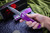 Microtech Combat Troodon OTF Automatic Knife Distressed Violet D/E 3.8" Stonewash Serrated 142-12DVI