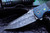 Kirby Lambert Crossroads Marble Carbon Fiber, Timascus Bolsters/Clip Damasteel Blade