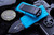 Microtech Exocet Turquoise Money Clip OTF Knife Cali Legal 1.9" Black 157-1TQ