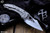 Borka Blades/Ti2 Design "Stitch" Skull/Flag Engraved 3.5" Satin