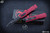 Microtech Dirac Delta Red OTF Automatic Knife 3.75" Dagger Black 227-1RD