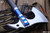 Extremaddiction Custom Axe Tomahawk Carbon Fiber/Titanium Blue Anodized 14"