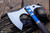 Extremaddiction Custom Axe Tomahawk Carbon Fiber/Titanium Blue Anodized 14"