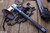 Extremaddiction Custom Axe Tomahawk Carbon Fiber/Titanium Blue Anodized 14"