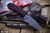 Bastinelli Knives "Sin" Red/Black Tsukamaki 3.25" Blackwash