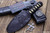 Borka Blades "Always Survive" Black Tsuka Wrap, White Ray Skin 4.5" Borka Pattern Satin