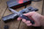 Microtech UTX-85 Distressed Black OTF Automatic 3" D/E Dagger Serrated Stonewash 232-12DBK