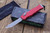 Heretic Knives Hydra Red OTF Automatic Knife 3.6" Tanto Battleworn