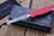 Heretic Knives Hydra Red OTF Automatic Knife 3.6" Tanto Battleworn