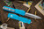 Microtech Ultratech OTF Automatic Knife Turquoise 3.4" Dagger Stonewash Serrated 122-12TQ