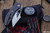Borka Blades Stitch DLC Stonewash Titanium, Bronze Hardware 3.5" Satin M390
