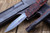 Brian Tighe Custom "Twist Tighe" Orange Fat Carbon OTF Automatic Fluted 3.75" Hand Rubbed Dagger