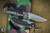 Chris Reeve Knives Small Sebenza 31 Folding Knife Sandblasted Titanium, Black Canvas Micarta Inlay  3" MagnaCut Drop Point Stonewash S31-1200