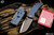 Mcnees Knives PM Mac 2 Blue Titanium Knife 3" Satin/Stonewash