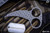 McNees Custom Knives PM "Retainer" Punch Dagger Snakeskin Acidwash 2.6" 20CV