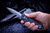 Hawk Knives Deadlock Model B Marble Carbon Fiber OTF 3.5" Blasted Dagger