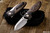 Alliance Designs "Mini Slim Pickins" Copperhead Fat Carbon Button Lock Flipper Knife, 2.8" Satin