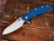 Rick Hinderer Knives XM-24 Sheepsfoot-Stonewash-Blue/Black G10 RHK-14