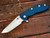 Rick Hinderer Knives XM-18 3.5? Spanto-Stonewash Blue-Blue/Black G10 RHK-60