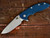 Rick Hinderer Knives XM-18 3.5? Spearpoint-Stonewash-Blue/Black G10 RHK-93