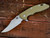 Rick Hinderer Knives XM-18 3.5? Bowie-Battle Bronze-OD Green G10 RHK-115