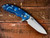 Rick Hinderer Knives XM-18 3.5? Spearpoint-Stonewash Blade-Blue Lockside-Blue G10 RHK-156