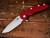 Rick Hinderer Knives XM-18 3.5? Spanto-Working Finish Blade-Battle Black Lockside-Red G10 RHK-160