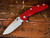 Rick Hinderer Knives XM-18 3.5? Spearpoint-Working Finish Blade-Battle Black Lockside-Red G10 RHK-161