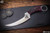 Bastinelli Knives Mako Custom Red Tsuka Wrap, Triple Skull Menuki