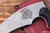 Bastinelli Knives ReaperTAC Tomahawk Scythe Custom Red Sheath  (6.7" Stonewash)