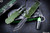 Heretic Knives Hydra Battleworn Green OTF 3.6" Tanto Battleworn Black