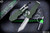 Heretic Knives Hydra Green OTF Automatic Knife 3.6" Tanto Stonewash