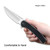 CIVIVI Asticus Flipper Knife Black G10 Handle (3.80” Satin D2) C2002D