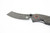 Red Horse Knifeworks Hell Razor P Series Black Marbled Carbon Fiber Handle Black Stonewash Blade RHKN-7