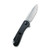 CIVIVI Elementum Flipper Knife Twill Carbon Fiber Overlay On Black G10 Handle (2.96'' Damascus) C907DS