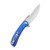 CIVIVI Dogma Flipper Knife Blue G10 Handle (3.46'' Satin D2) C2005C
