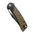 CIVIVI Dogma Flipper Knife Black Polished Brass Handle (3.46'' Black Stonewashed D2) C2005E