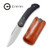 CIVIVI Rustic Gent Lockback Knife Black G10 Handle With Carbon Fiber Bolster (2.97" Satin D2) C914A